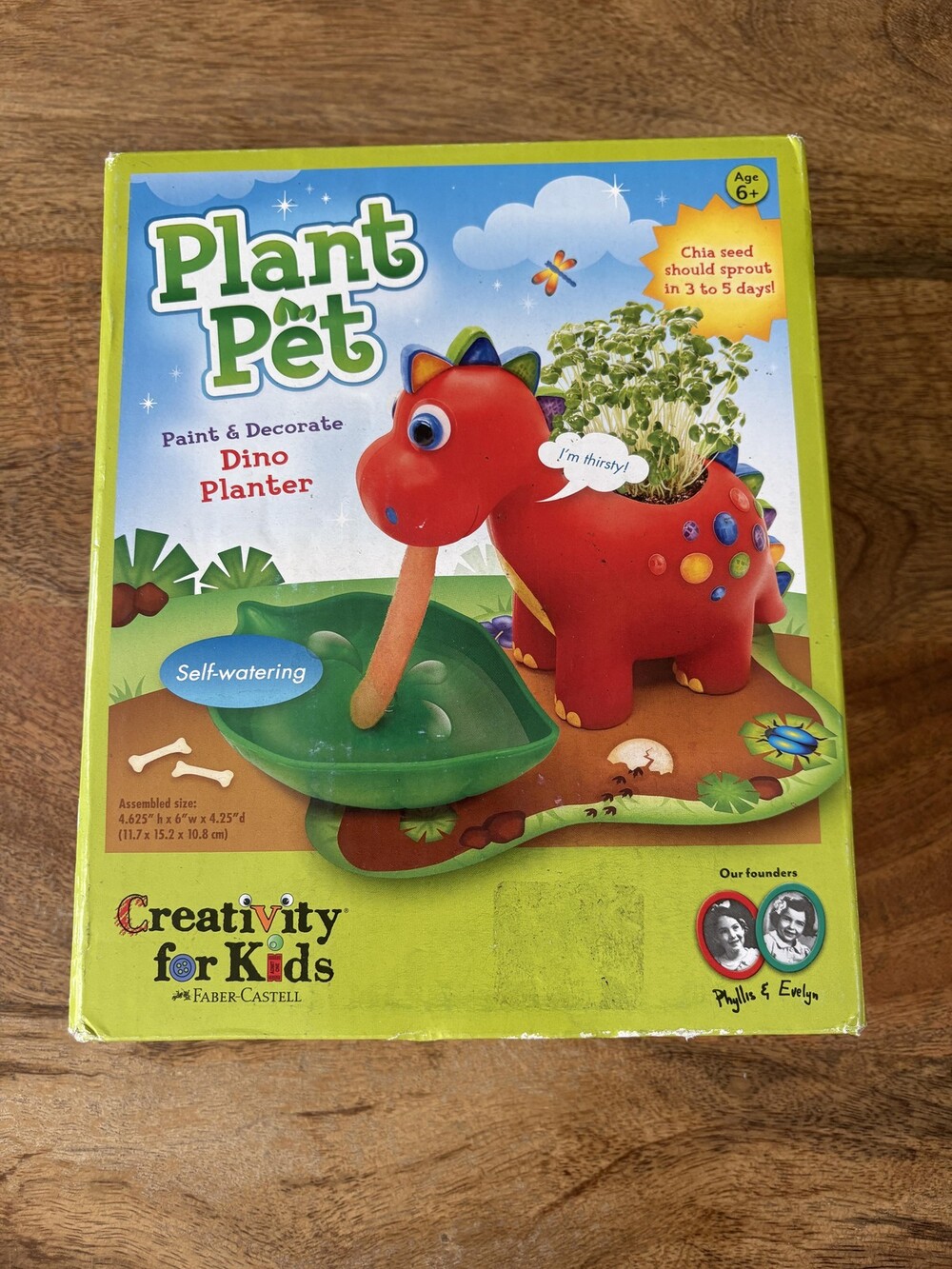 Creativity For Kids Plant Pet Dino Planter Self-Watering Chia Seed Kit Ages 6+